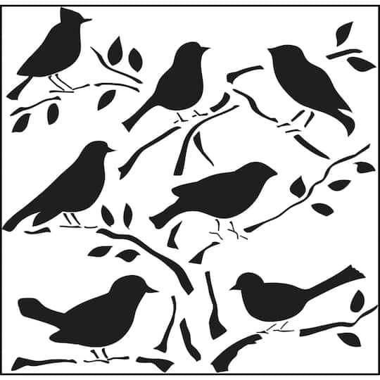 the crafter s workshop birds stencil michaels